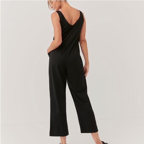 Pact Pants - Pact Organic Cotton Wide Leg V Neck Jumpsuit - Large